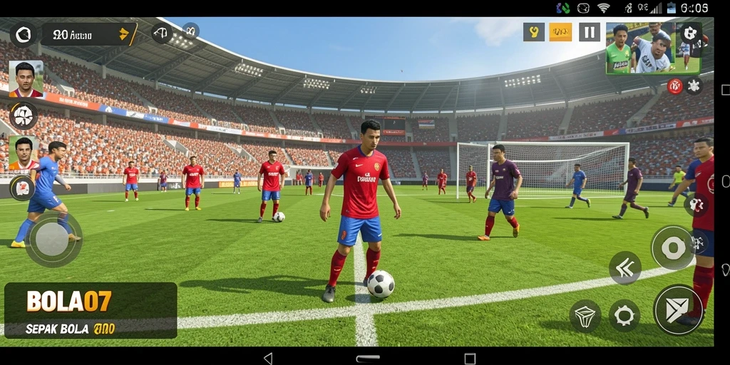Tampilan gameplay BOLA07 yang mendebarkan dan realistis.