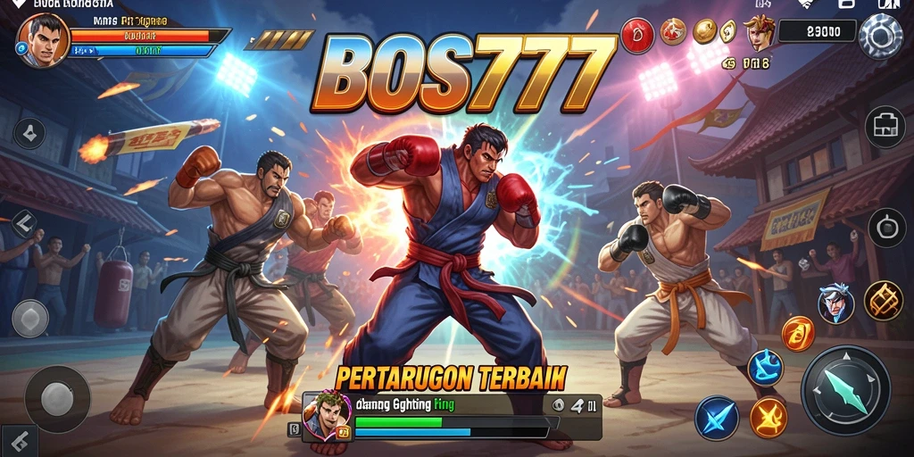 Tangkapan layar menampilkan aksi pertarungan seru dalam BOS777.
