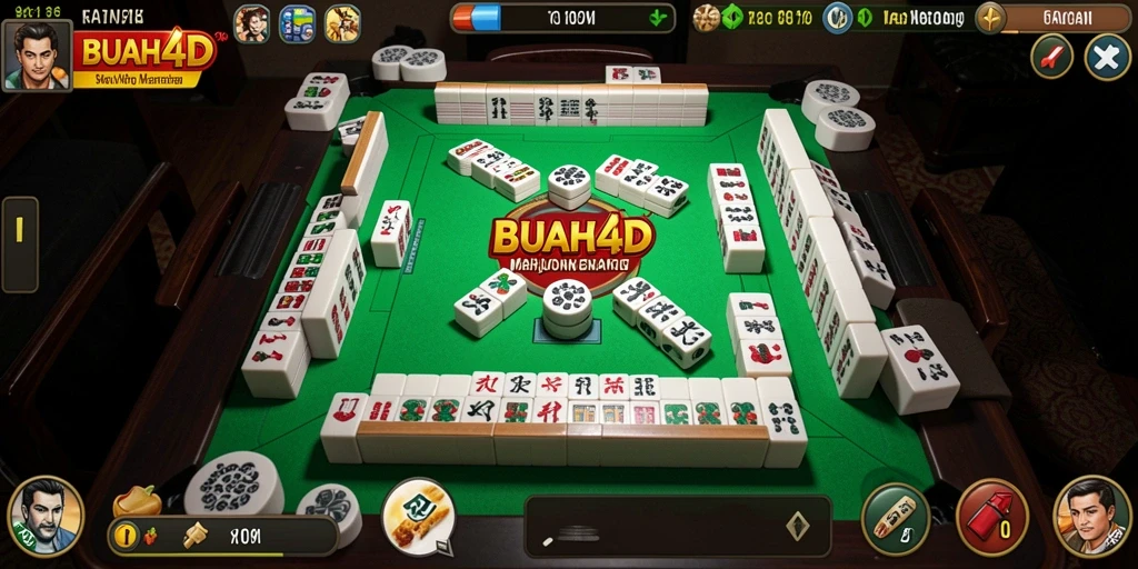 Tampilan menarik dari gameplay Mahjong BUAH4D.