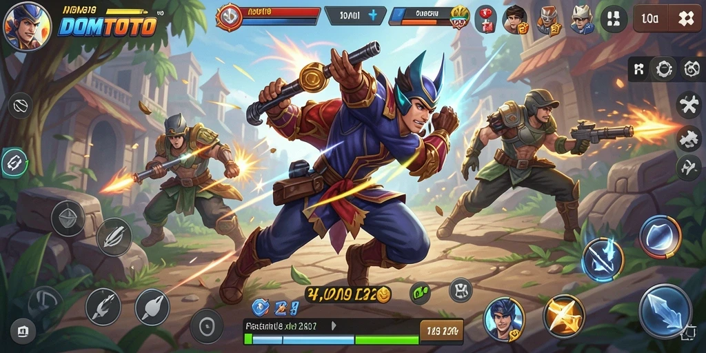 Tampilan seru dari gameplay DOMTOTO yang penuh aksi.