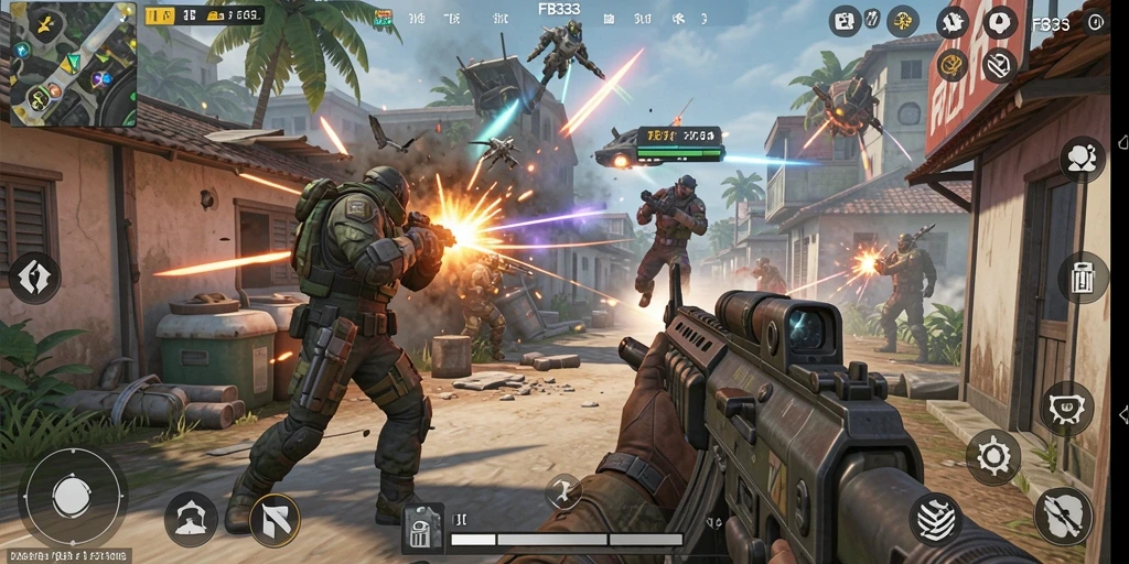 Tampilan aksi seru dari game TPS FB333 yang mendebarkan.