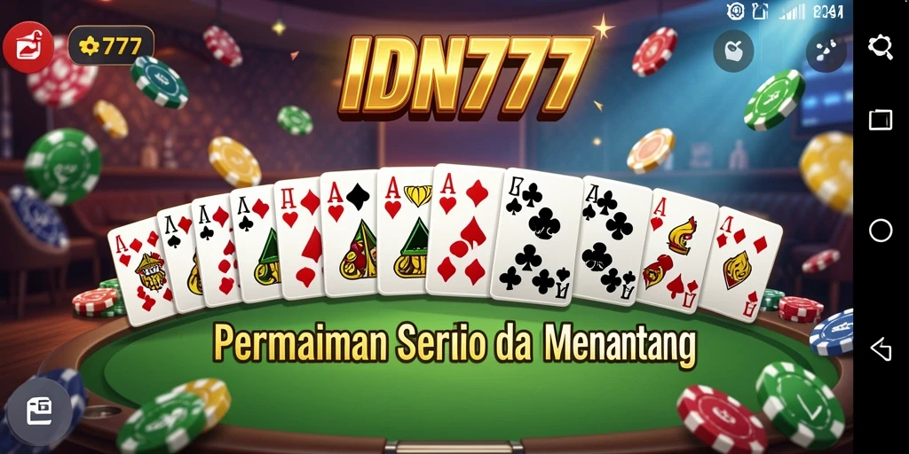 Tangkapan layar utama IDN777 menampilkan gameplay Domino yang mengasyikkan.