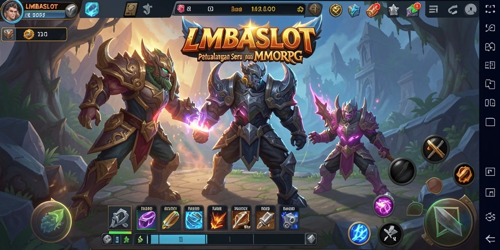 Screenshot utama LMBASLOT menunjukkan aksi seru di dunia MMORPG.
