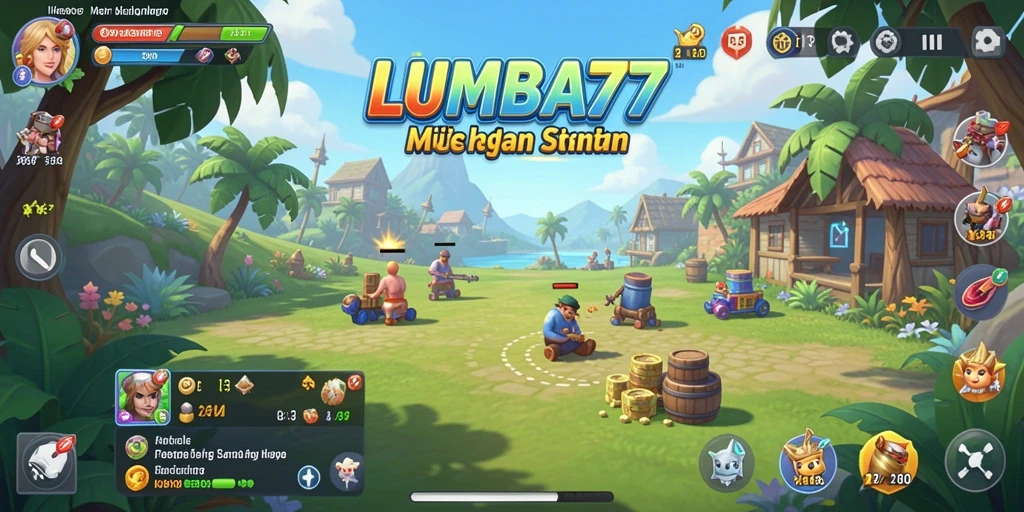 Tampilan gameplay LUMBA77 yang menarik dan penuh warna.