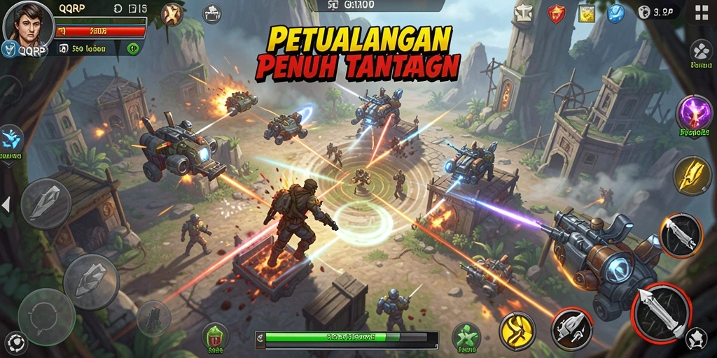Tampilan gameplay QQRP yang penuh aksi dan seru.