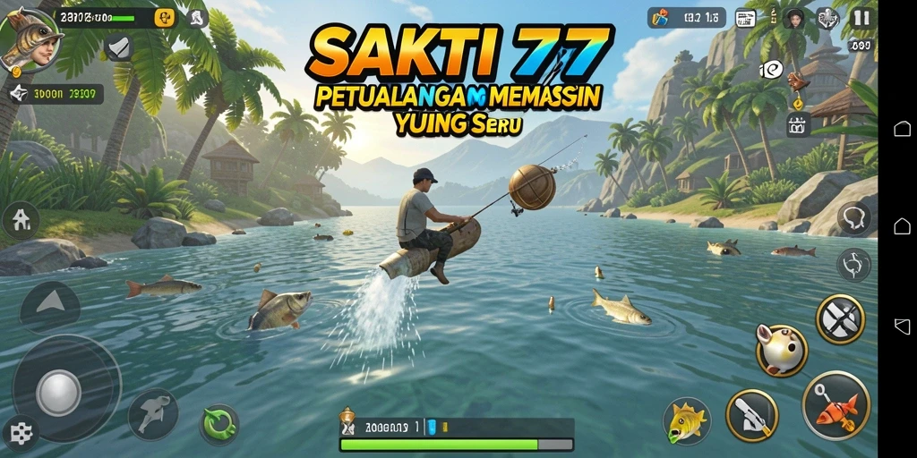 Tampilan gameplay SAKTI77 dengan aksi memancing yang seru.