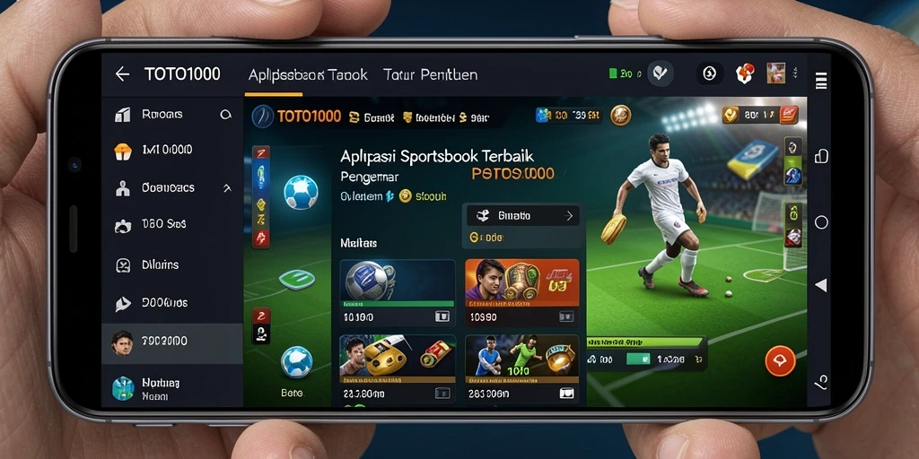 Tampilan antarmuka user-friendly dari TOTO1000 saat bermain sportsbook.