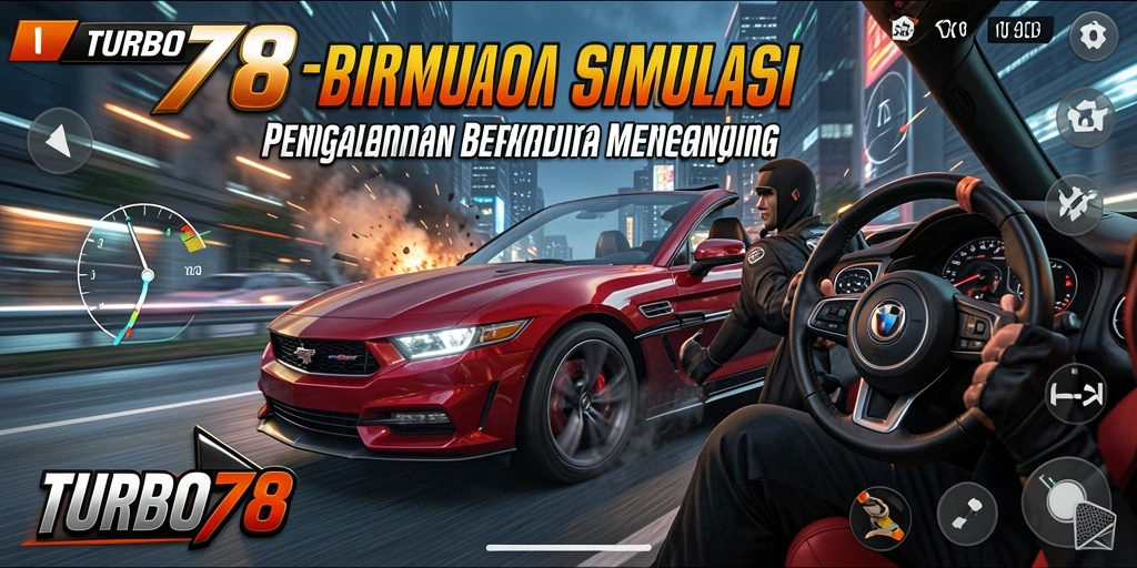Tampilan gameplay TURBO78 yang menegangkan dan realistis.