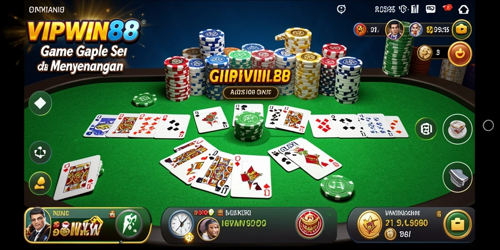 Tampilan gameplay Gaple yang menarik di VIPWIN88.